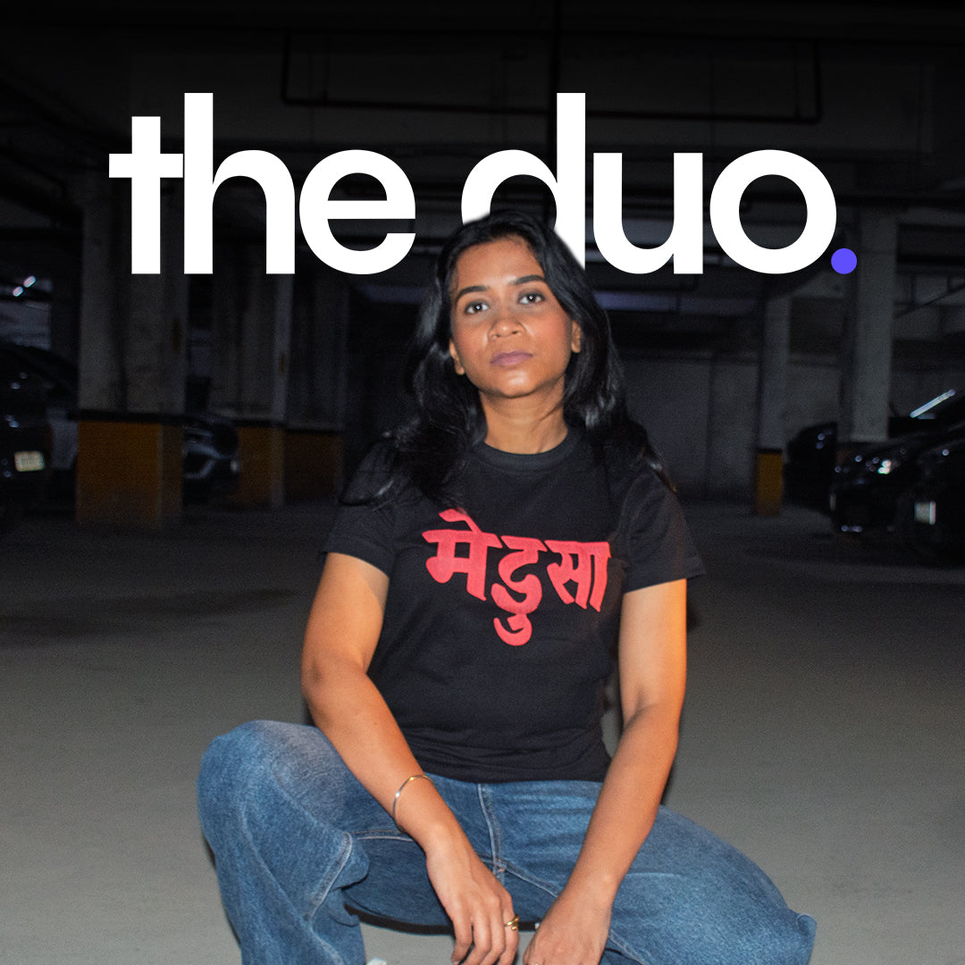 The Duo “मेदुसा” Black Regular Fit Tee – The Next Medusa Edition