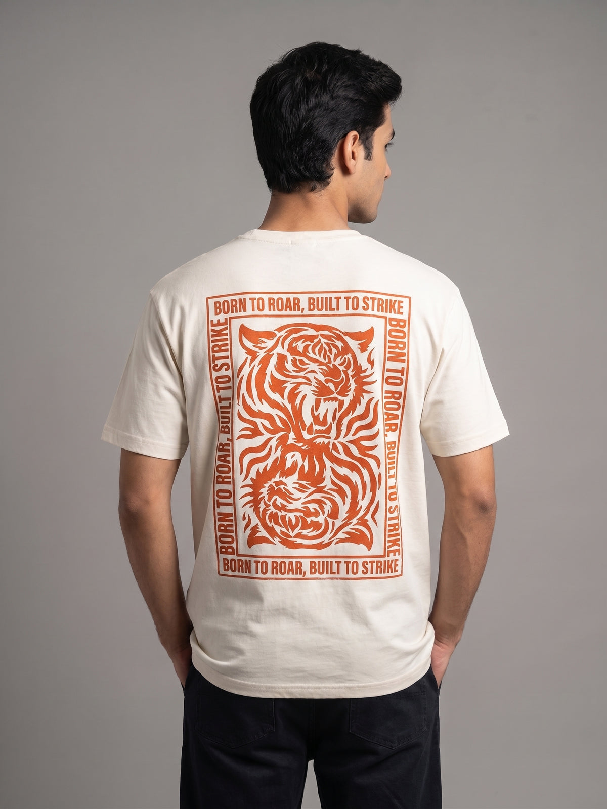 Born To Roar Oversized Graphic T-Shirt — AI studio photo