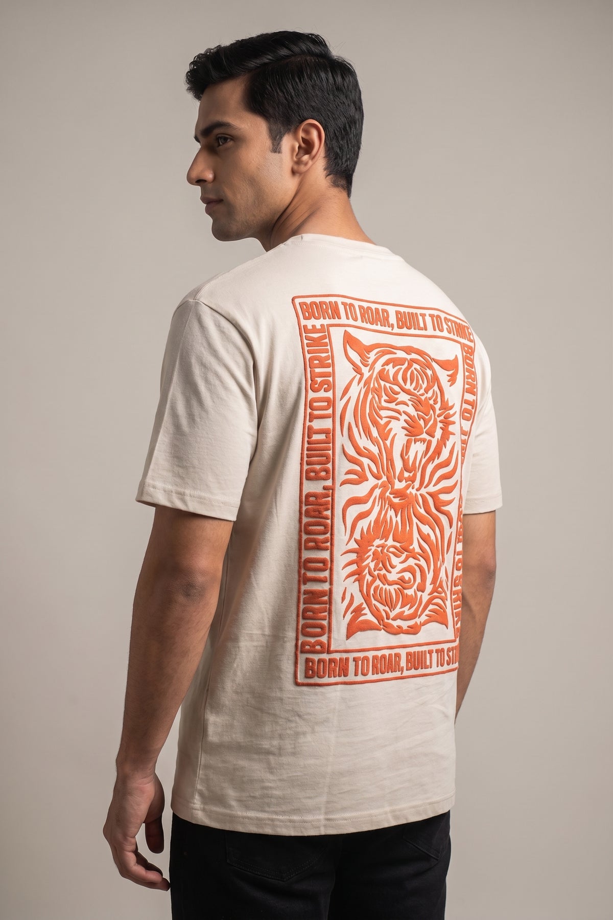 Born To Roar Oversized Graphic T-Shirt — AI studio photo
